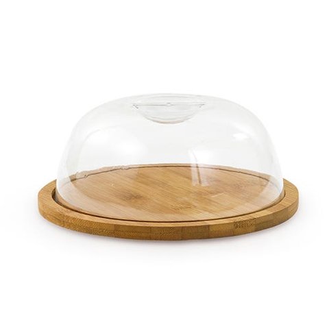 Porta Queijo Bambu com Tampa Ecokitchen 19X7,5cm Mimo Style