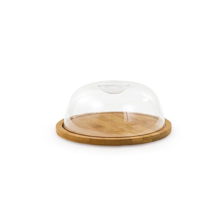 Porta Queijo Bambu com Tampa Ecokitchen 19X7,5cm Mimo Style