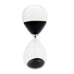 Ampulheta em vidro com areia preta 30 min 10x24x10cm BTC - 2