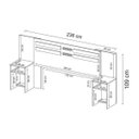 Ver imagem 4 de CABECEIRA TRIUNFO CASAL AMENDOLA TOUCH COM 2 MESAS DE CABECEIRA - DEMÓBILE