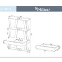 Ver imagem 3 de Estante para Livros Suspensa 3 Prateleiras 1 Gaveta Z Tecno Mobili
