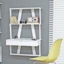 Ver imagem 1 de Estante para Livros Suspensa 3 Prateleiras 1 Gaveta Z Tecno Mobili