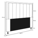 Ver imagem 5 de Cabeceira Opala Cama Box Queen 160cm Linho - SSX Multicoisas Spezzia Dourado-escuro