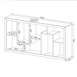 Estante Multiuso Vertical ou Horizontal 159cmx 78cm E1712 - 6