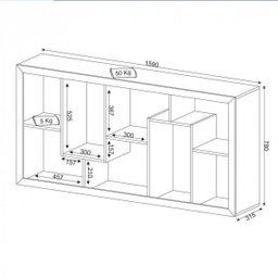 Estante Multiuso Vertical ou Horizontal 159CMX 78cm E1712 Branco - 6 Estante Multiuso Vertical ou Horizontal 159CMX 78cm E1712 Branco - 6