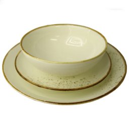 Aparelho de Jantar 18 Peças Nature Cream Porcelana L'Hermitage - 1