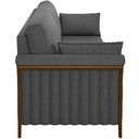 Ver imagem 4 de Sofá 02 Lugares para Sala de Estar Pés em Madeira 162 Cm Stefan M03 Linho Chumbo - Lyam Decor