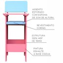 Ver imagem 2 de Cadeira Infantil Para Refeição Restaurante Rosa/Azul - Criança Feliz