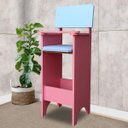 Ver imagem 4 de Cadeira Infantil Para Refeição Restaurante Rosa/Azul - Criança Feliz