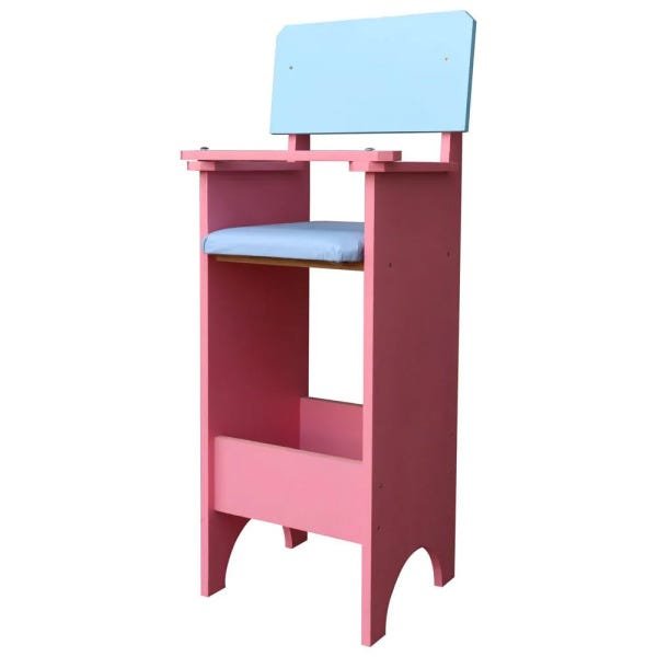 Cadeira Infantil Para Refeição Restaurante Rosa/Azul - Criança Feliz - 1