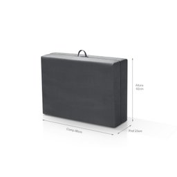 Cama Dobrável Portátil Com Baú Mala Espuma D20:Cinza - 2 Cama Dobrável Portátil Com Baú Mala Espuma D20:Cinza - 2