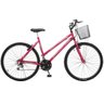 Bicicleta Esportiva Aro 26 Freio V-Brake 18 Marchas Allegra City Quadro 19 Aço Pink - Colli Bike - 1