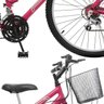 Bicicleta Esportiva Aro 26 Freio V-Brake 18 Marchas Allegra City Quadro 19 Aço Pink - Colli Bike - 4