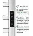 Ver imagem 4 de Toalheiro Elétrico Térmico Inox Polido 304 Timer Digital 1 Toalha - Fio do Lado Esquerdo - 110 Volts