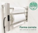 Ver imagem 7 de Toalheiro Elétrico Térmico Inox Polido 304 Timer Digital 1 Toalha - Fio do Lado Esquerdo - 110 Volts