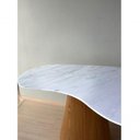 Ver imagem 4 de Mesa de Jantar Cone Orgânica Beca 4 Lugares Orgânico Mármore e Madeira 140x90cm Branco