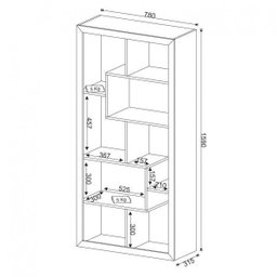 Estante Multiuso Vertical ou Horizontal 159cmx 78cm E1712 - 4