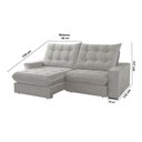Ver imagem 3 de Sofá Livy Veludo 02 Módulos de 80cm B25cm Meu Sofá Online B026 Veludo Prata