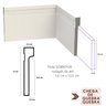 Rodapé Sobrepor Poliestireno 12 cm altura barra com 2 M - 5