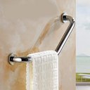 Ver imagem 2 de Barra de Apoio Inox Alça 20x20 Angular Acessibilidade Cadeirante Idoso Banheiro Box Vaso Chuveiro