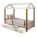 Ver imagem 2 de Bicama Infantil Montessoriana LED Elis Divaloto Branco e Mel Marrom