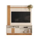 Ver imagem 2 de Estante Home Fortaleza Off White/Canela 160cm para TV até 60” - Mobler
