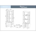 Ver imagem 3 de Cristaleira com Espelho 2 Portas em Vidro 2 Gavetas Cr6001 Tecno Mobili