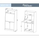 Ver imagem 4 de Armário Multiuso 1 Porta Basculante tipo Mesa Tecno Mobili