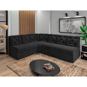 Ver imagem 4 de Sofá de Canto 6 Lugares Preto Espuma D33 Confortável