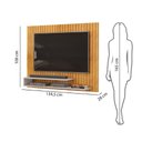Ver imagem 2 de Painel para TV 55 Polegadas com Nichos Ripe para Sala de Estar Cedro Bali DJ Móveis