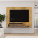 Ver imagem 1 de Painel para TV 55 Polegadas com Nichos Ripe para Sala de Estar Cedro Bali DJ Móveis
