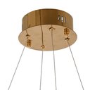 Ver imagem 5 de Lustre Pendente Led 50w 3000k Bronze e Cristal Lux Redondo 58cm Bivolt Mais Luz