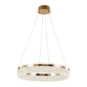 Ver imagem 1 de Lustre Pendente Led 50w 3000k Bronze e Cristal Lux Redondo 58cm Bivolt Mais Luz