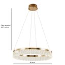 Ver imagem 4 de Lustre Pendente Led 50w 3000k Bronze e Cristal Lux Redondo 58cm Bivolt Mais Luz