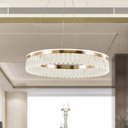 Ver imagem 3 de Lustre Pendente Led 50w 3000k Bronze e Cristal Lux Redondo 58cm Bivolt Mais Luz