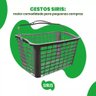 Cesta De Supermercado 12 Litros Multiuso Reforçada Verde Alça Preto - Siris - 7