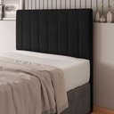Ver imagem 1 de Cabeceira Cama Box Casal Queen Size Ivana 160cm Veludo Preto - Abmaza