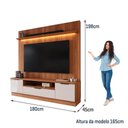 Ver imagem 5 de Estante Home Noble 1.8 com Led para Tv até 75 Polegadas Design Moderno para Sala Jequitiba/off