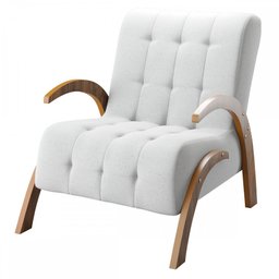 Poltrona Cecilia Seda/Linho Gelo - Viero Móveis - 2 Poltrona Cecilia Seda/Linho Gelo - Viero Móveis - 2