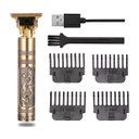 Ver imagem 4 de Máquina de Cortar Cabelo e Fazer Pezinho Dragão Dourado com Pentes Ajustáveis e Kit de Limpeza