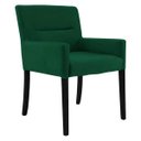Ver imagem 1 de Poltrona Decorativa Sala de Estar Pés Preto Vicenza Veludo Verde - Gran Belo