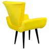 Poltrona Decorativa Suede Amarelo com Pés Palito em Madeira - 3