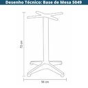 Ver imagem 2 de Base de Mesa em X 5049 Ômega Rivatti 72 Cm (altura) Ferro Fundido C- Pintura À Pó Preto Base