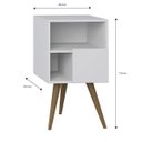 Ver imagem 2 de Mesa de Cabeceira 1 Porta Retrô