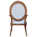 Ver imagem 5 de Poltrona Decorativa Sala de Estar Base Madeira Maciça Adrie Sarja Bege/Amêndoa Mel - Gran Belo