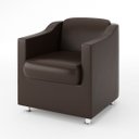 Ver imagem 2 de Poltrona Bia para Salão Beleza Consultório Balaqui Decor Cor:Courino Marrom