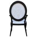 Ver imagem 5 de Poltrona Decorativa Sala de Estar Base Madeira Maciça Adrie Sarja Bege/Preto Fosco - Gran Belo