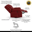 Ver imagem 3 de Poltrona do Papai Reclinável Sala de Cinema Barcelona Glider Manual Giratória Veludo Vermelho G23 En