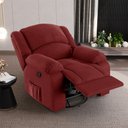 Ver imagem 5 de Poltrona do Papai Reclinável Sala de Cinema Barcelona Glider Manual Giratória Veludo Vermelho G23 En