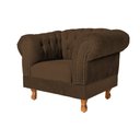 Ver imagem 2 de Duas Poltronas Chesterfield Capitone Suede Marrom Decorativa / Sala, Tv, Estar, Recepção